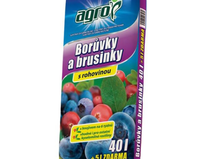 AGRO Substrat für Heidelbeeren und Preiselbeeren 40l + 5l gratis