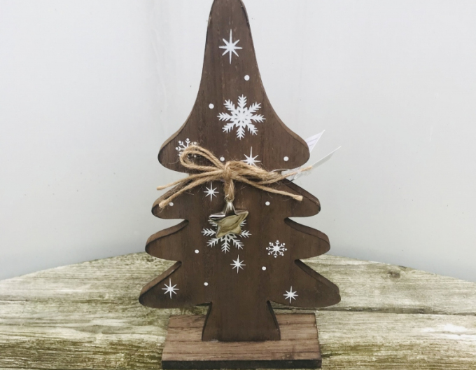Dekorativer Holzbaum 28cm