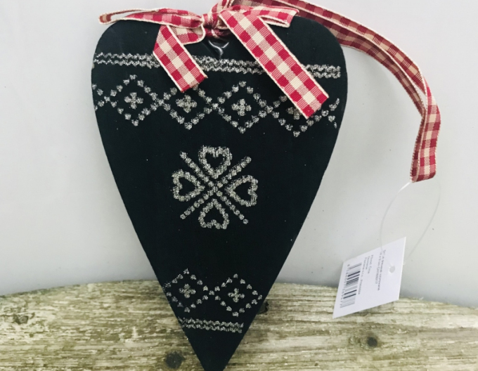 Dekoratives Herz aus Holz 14x9cm