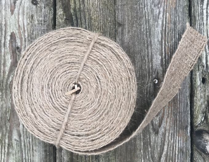 Juteband braun 3cmx1m - Meterware