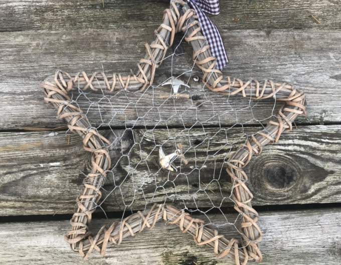 Weidenstern mit Draht groß braun 23cm
