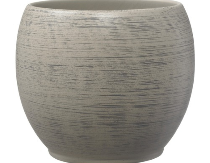 Keramischer  Pflanztopf grau groß Alberta
