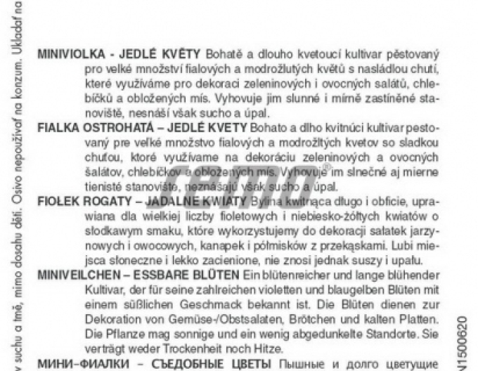 Semo Veilchen Essbare Blüten