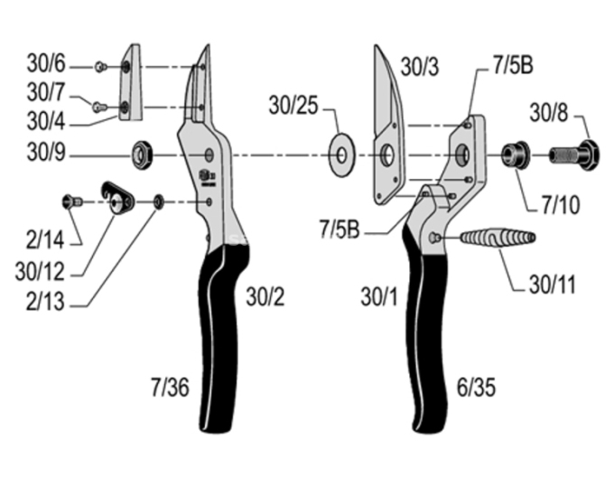 Felco 30/4 (Felco 30) Amboss mit Schrauben