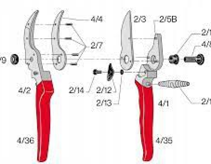Felco 4/4 (Felco 4) Gegenklinge mit Nieten
