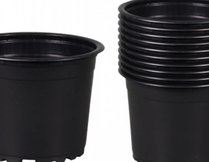 Plastik Blumentopf rund Durchmesser 9cm - 10Stk