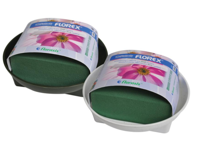 OASIS Schale mit Masse - weiß, Ø 15,5 cm