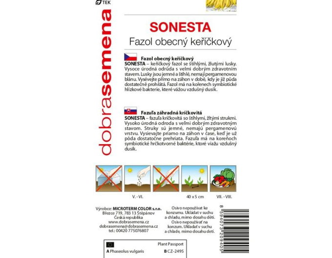 Dobrá semená Buschbohne Sonesta