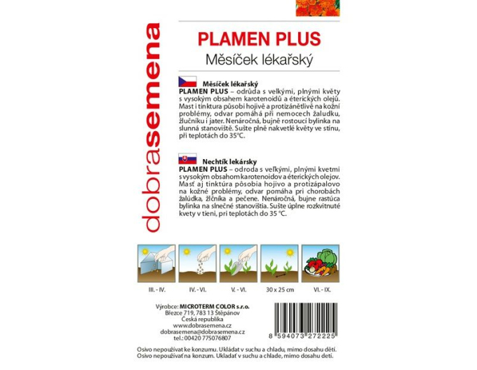 Dobrá semená Ringelblume Plamen Plus