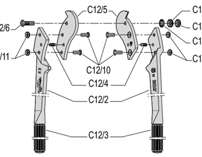 FELCO C12 zweihändige Zange