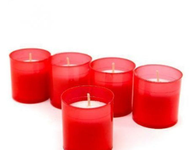 Rote Nachfüllkerze für Grablicht  WK60