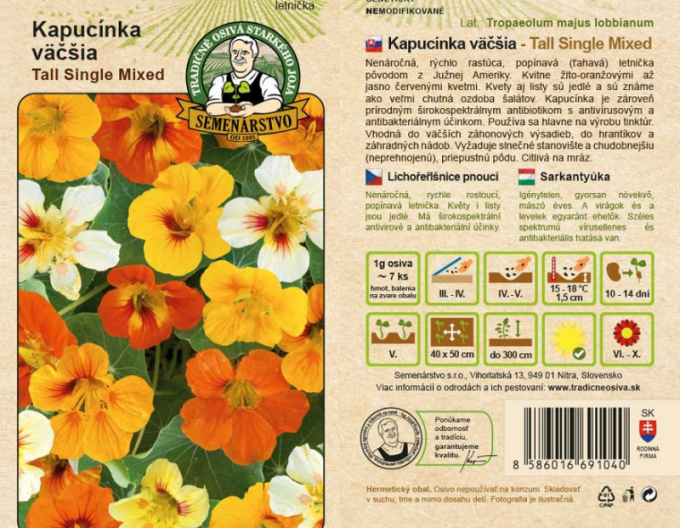 Kapuzinerkresse Tall Single Mixed