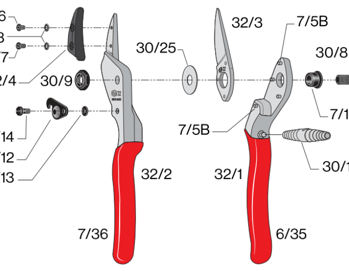 FELCO 32 Amboss-Schere