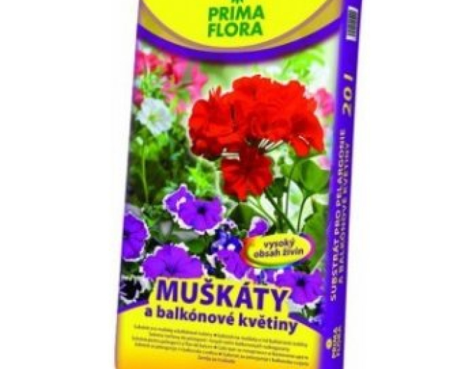 PRIMAFLORA Substrat für Geranien und Balkonblumen 20l
